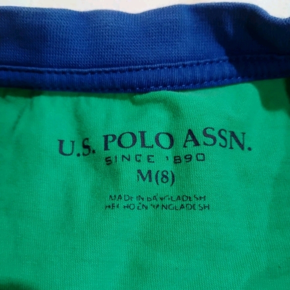 U.S. Polo Assn. Kids Teal and Blue Short Sleeve Tee - Picture 3 of 8